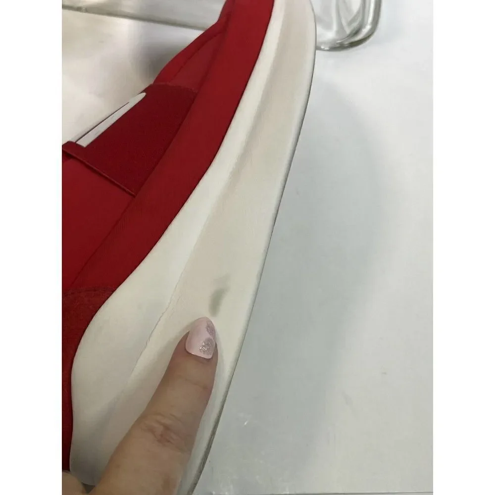 UGG‎ Size 8.5 Sneakers Red White Logo Spell Out Neutra 1095097 Neoprene
